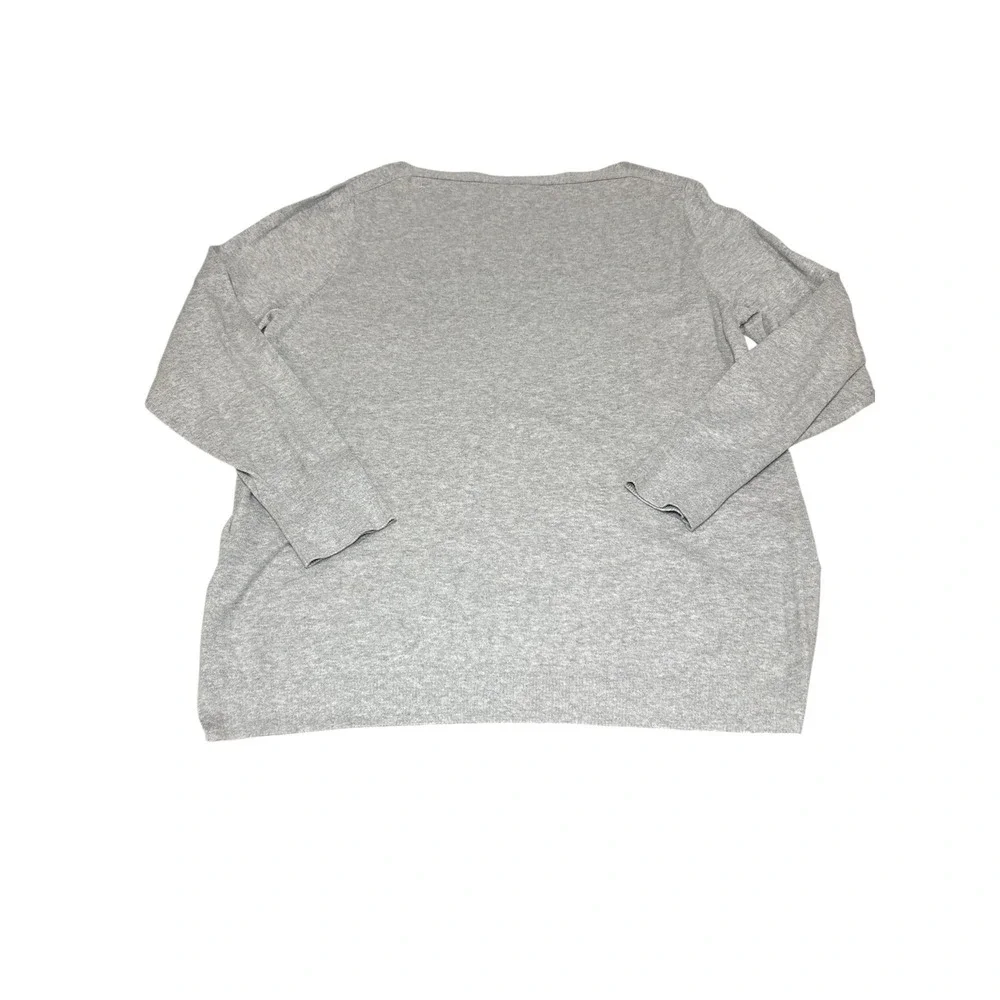 J.Crew Cotton Crewneck Sweater XL Heather Gray Long Sleeve Pullover